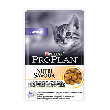 Purina Pro Plan Junior Влажный Корм для котят в желе,с курицей,85гр.