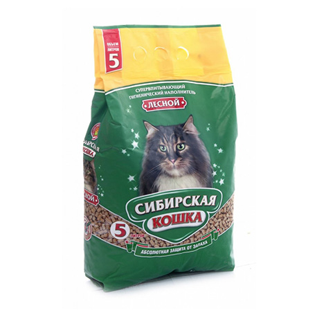 Древесный наполнитель Сибирская Кошка Лесной (5 л)