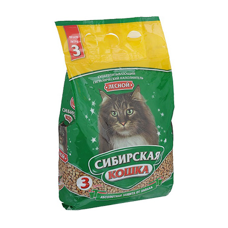 Древесный наполнитель Сибирская Кошка Лесной (3 л)