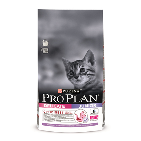 Сухой корм для котят с чувствительным пищеварением (индейка и рис) Purina Pro Plan (0,4 кг)